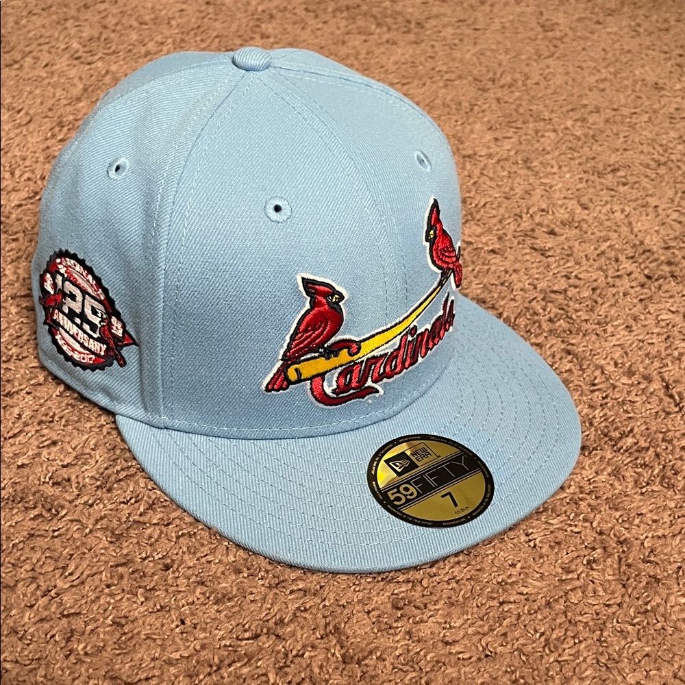 New Era Sky Blue and Gray Fitted Cap